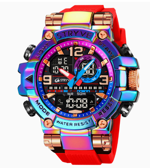 Sport Colorful Night Glow Electronic Waterproof Watch