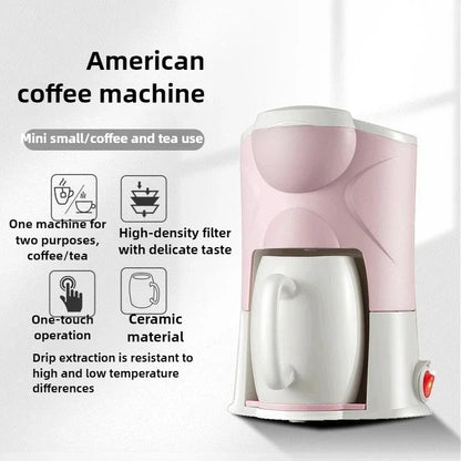 300W Small Household Palm Coffee Machine Office Freshly Ground Coffee Tea Maker Drip Type 220V-240V